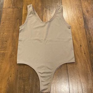 One Size beige bodysuit